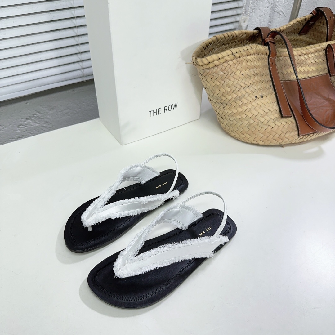 The Row Women's Fray Slingback Thong Sandals - DopestKickz