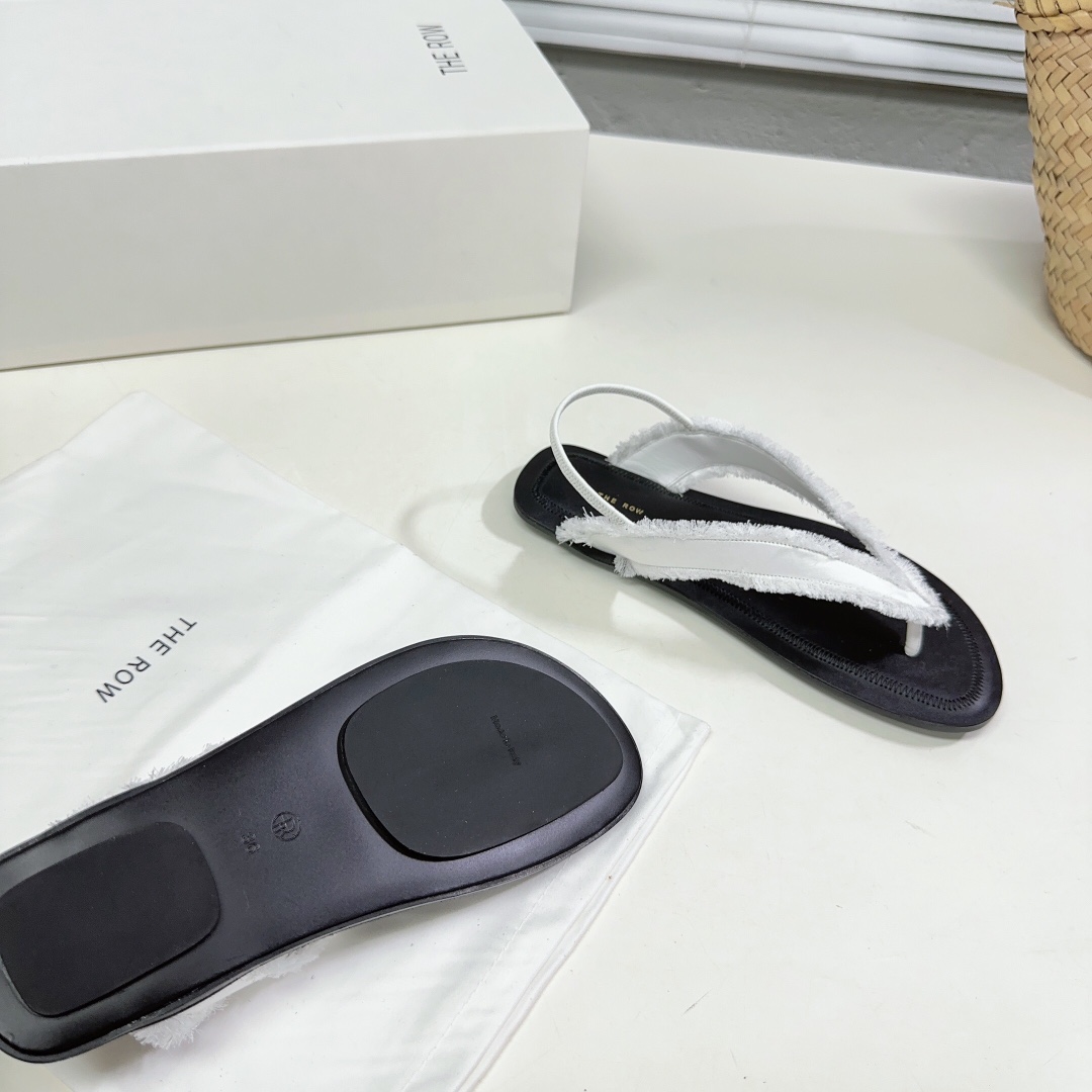 The Row Women's Fray Slingback Thong Sandals - DopestKickz