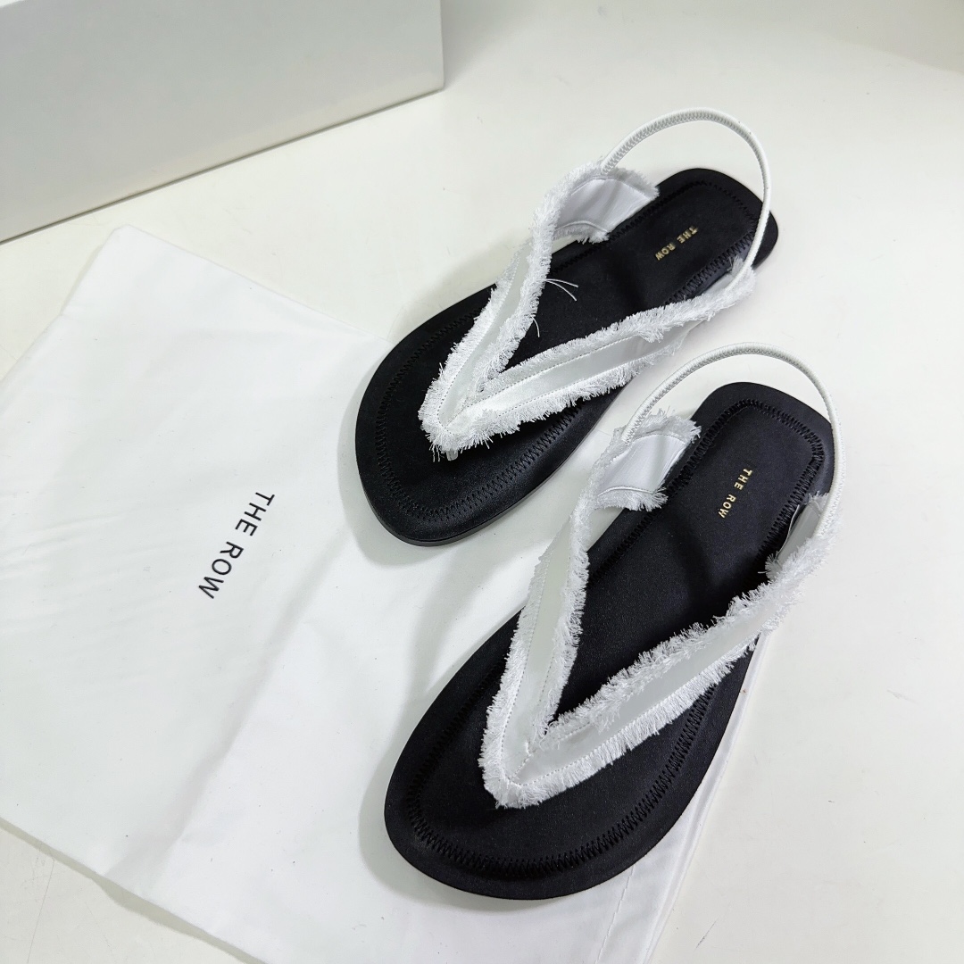 The Row Women's Fray Slingback Thong Sandals - DopestKickz