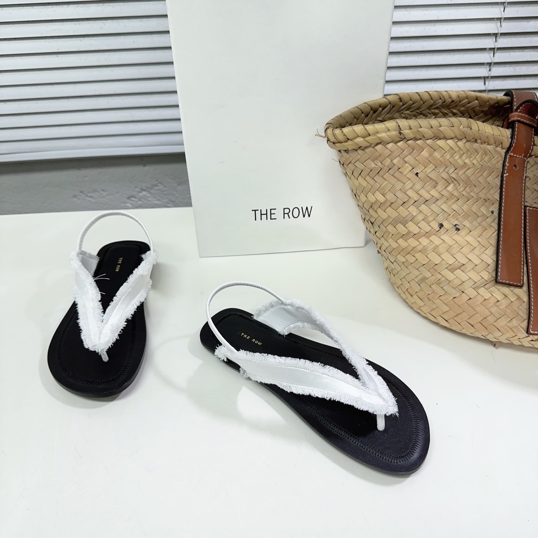 The Row Women's Fray Slingback Thong Sandals - DopestKickz