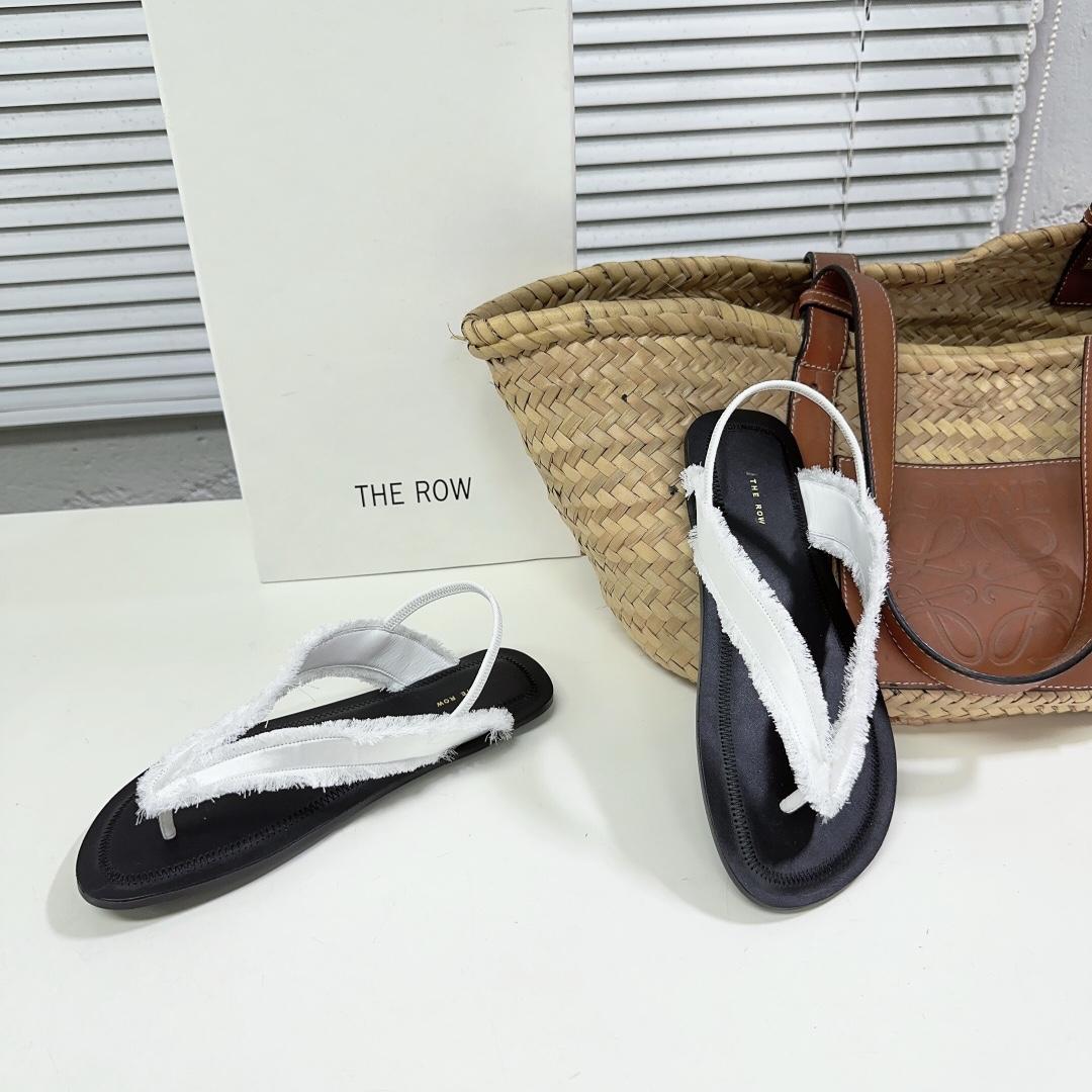 The Row Women's Fray Slingback Thong Sandals - DopestKickz