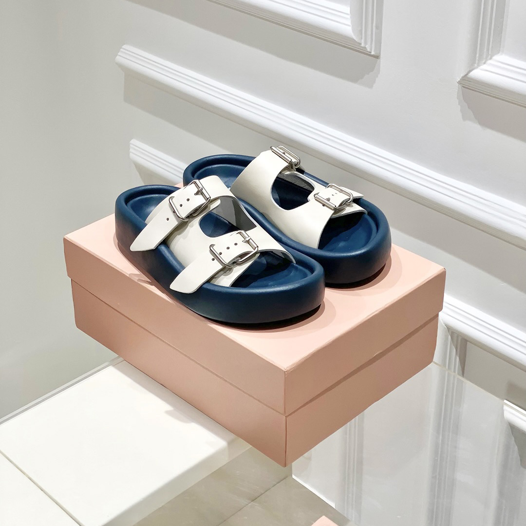 Maison Margiela MM6 Buckle-strap Leather Sandals - DopestKickz