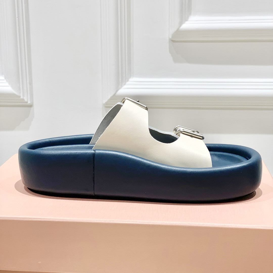 Maison Margiela MM6 Buckle-strap Leather Sandals - DopestKickz