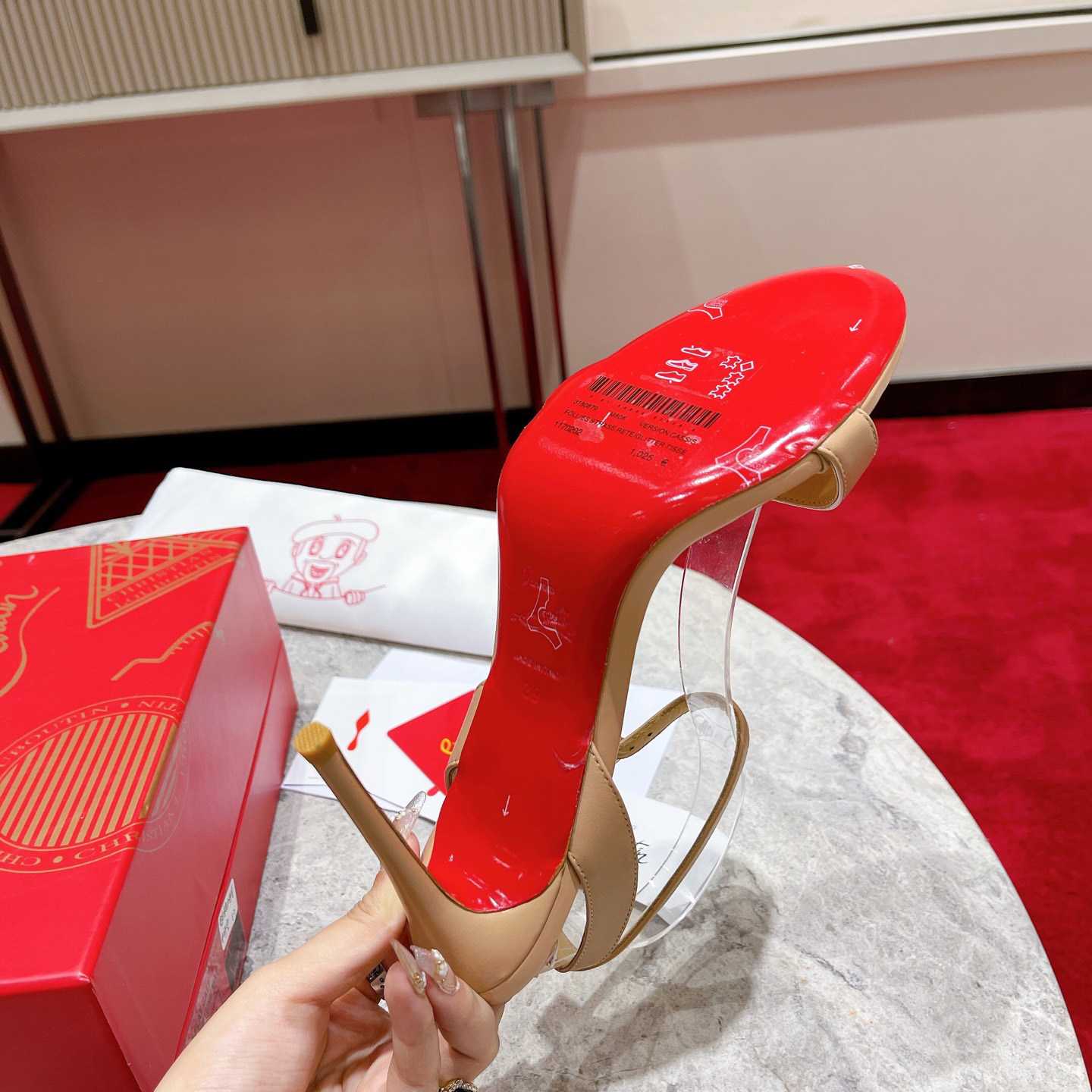 Christian Louboutin Loubi Queen Sandals - Nappa leather - Nude - DopestKickz