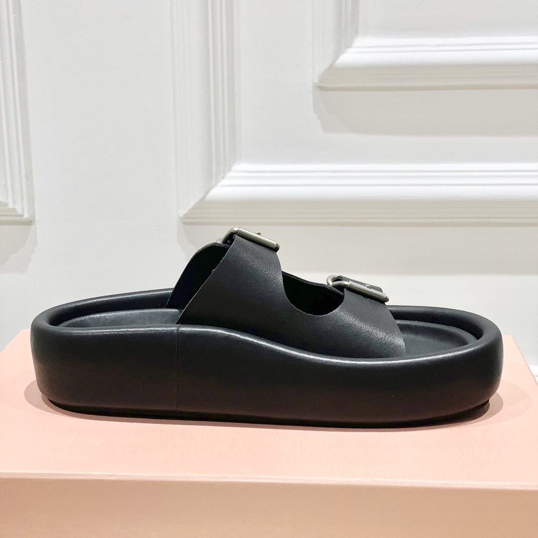 Maison Margiela MM6 Buckle-strap Leather Sandals - DopestKickz