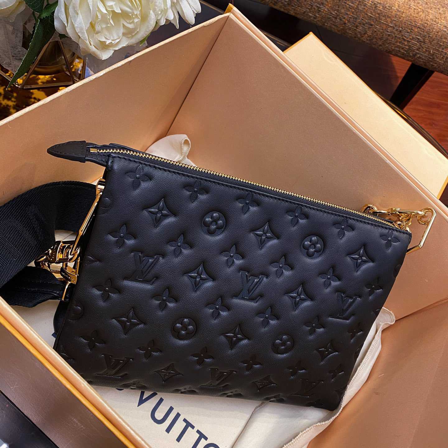 Louis Vuitton Coussin Black Lamb (26 x 20 x 12cm)    M57790  - DopestKickz