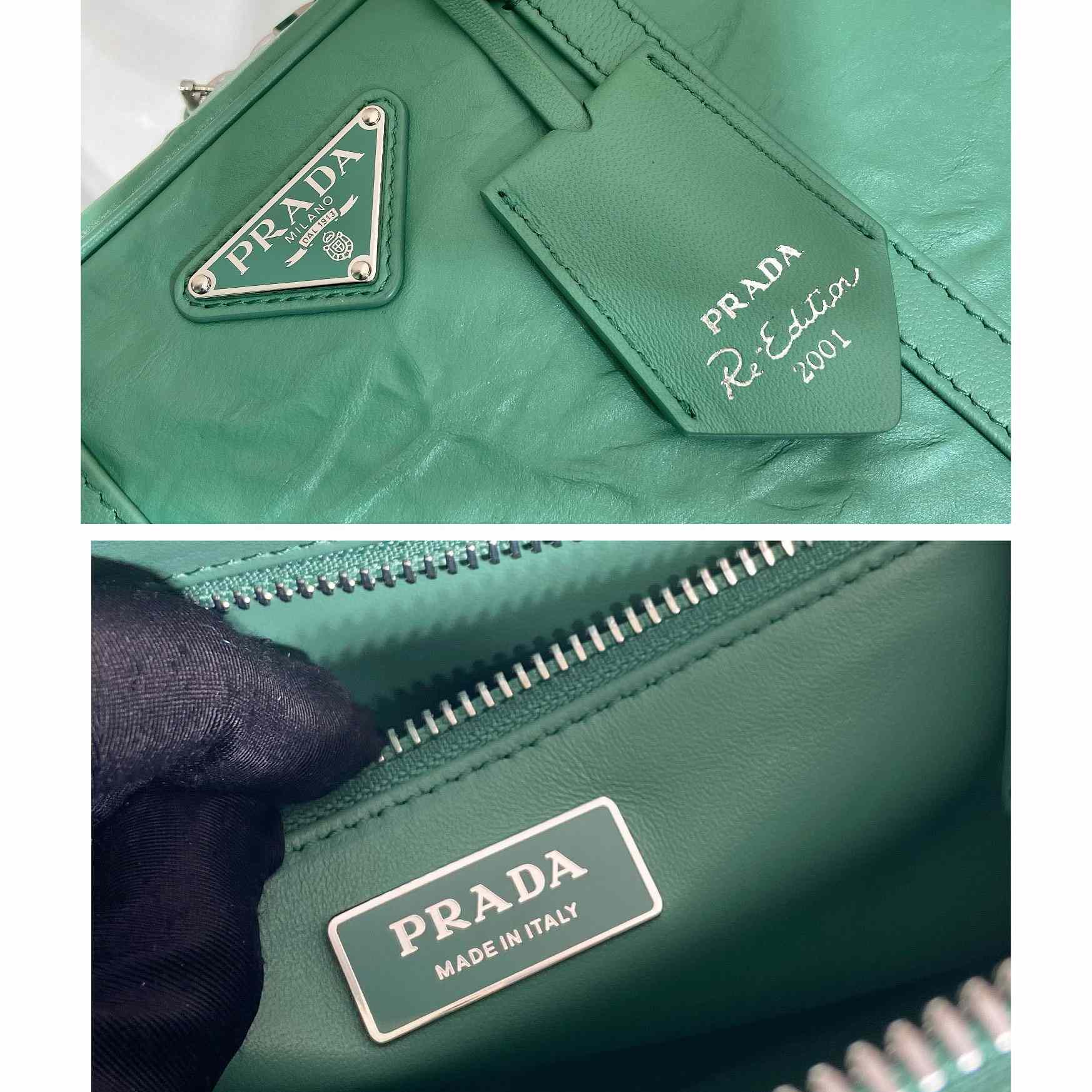 Prada Medium Antique Nappa Leather Top Handle Bag - DopestKickz