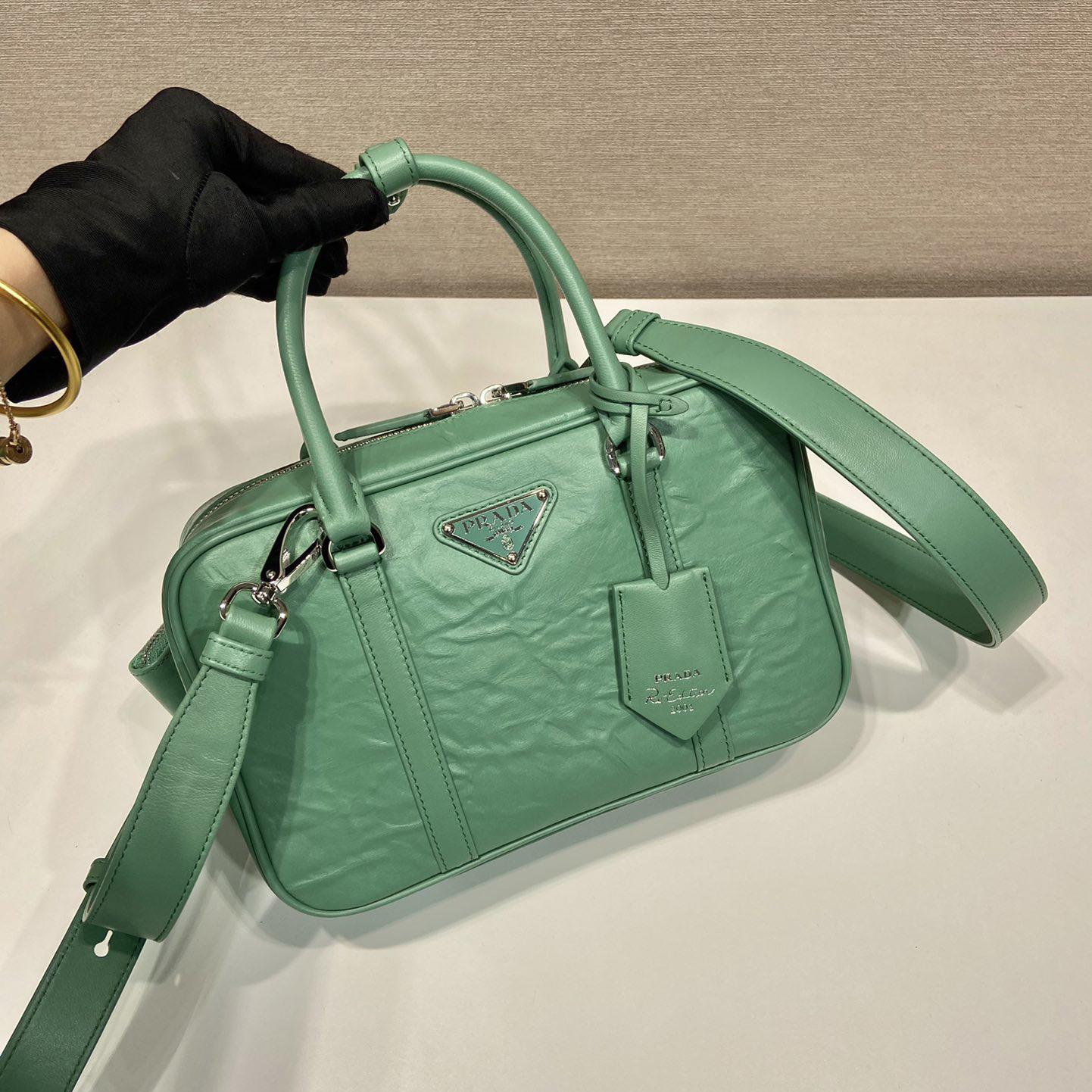 Prada Medium Antique Nappa Leather Top Handle Bag - DopestKickz
