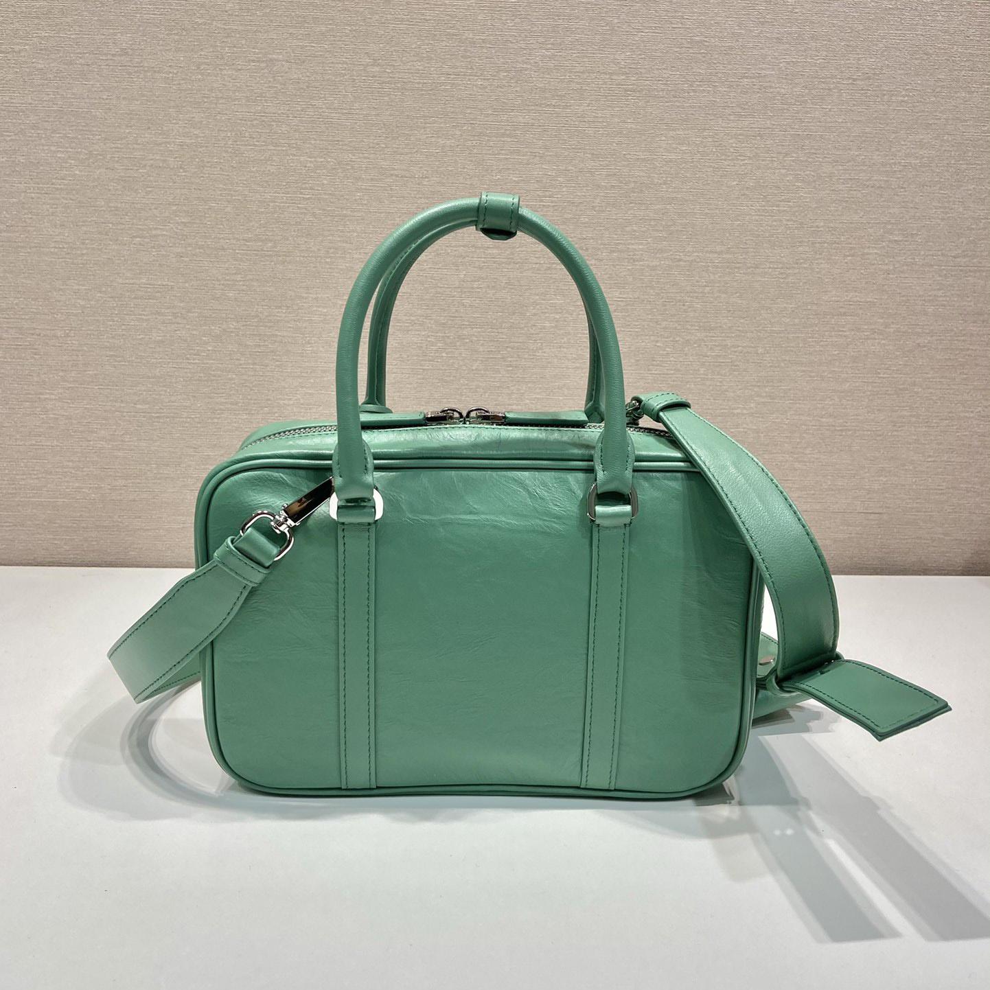 Prada Medium Antique Nappa Leather Top Handle Bag - DopestKickz