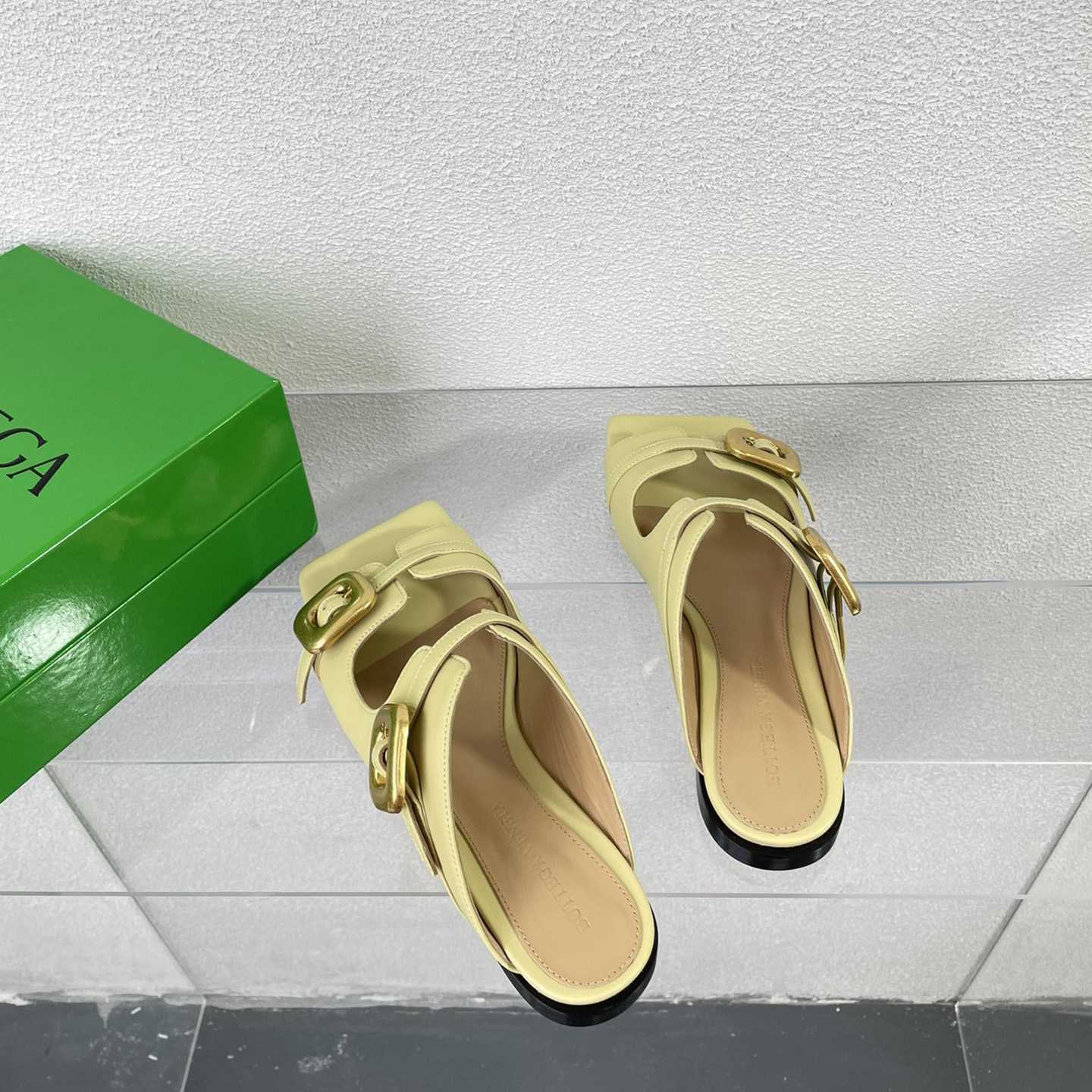 Bottega Veneta Stretch Buckle Mule Sandal Flat - DopestKickz