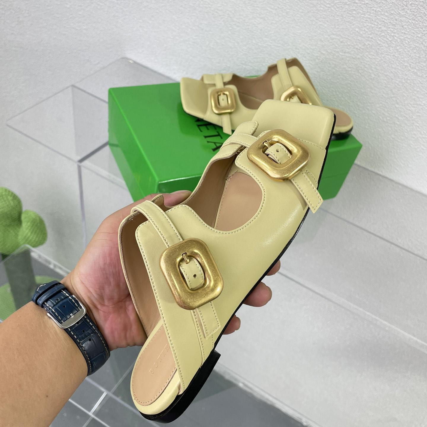 Bottega Veneta Stretch Buckle Mule Sandal Flat - DopestKickz