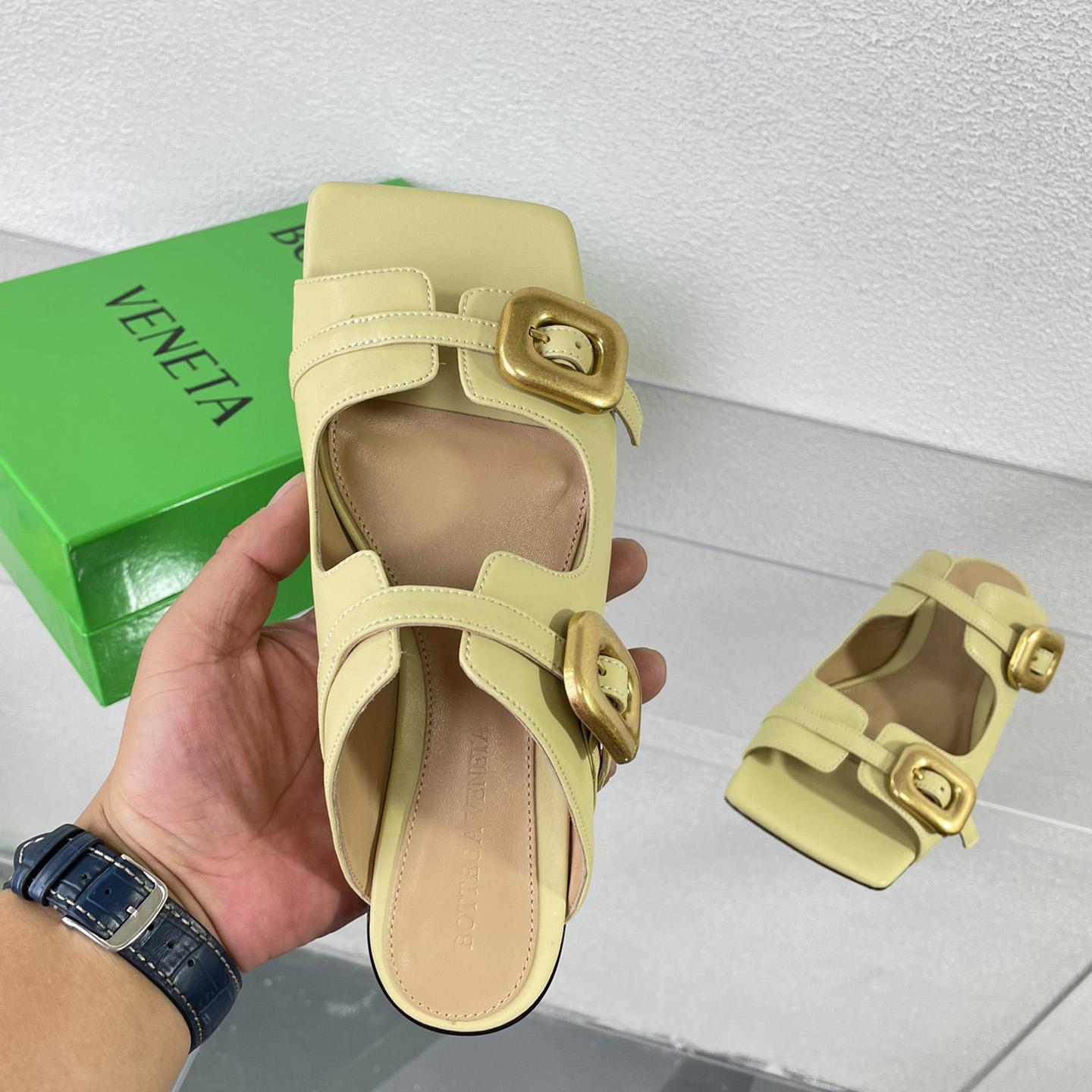 Bottega Veneta Stretch Buckle Mule Sandal Flat - DopestKickz