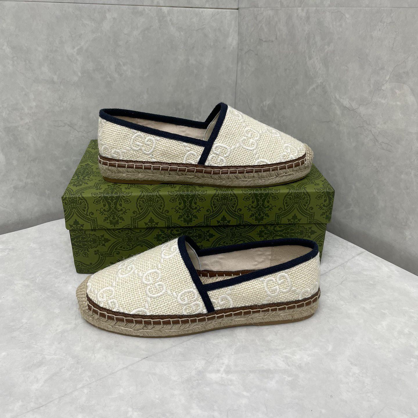 Gucci GG Embroidered Canvas Espadrilles - DopestKickz