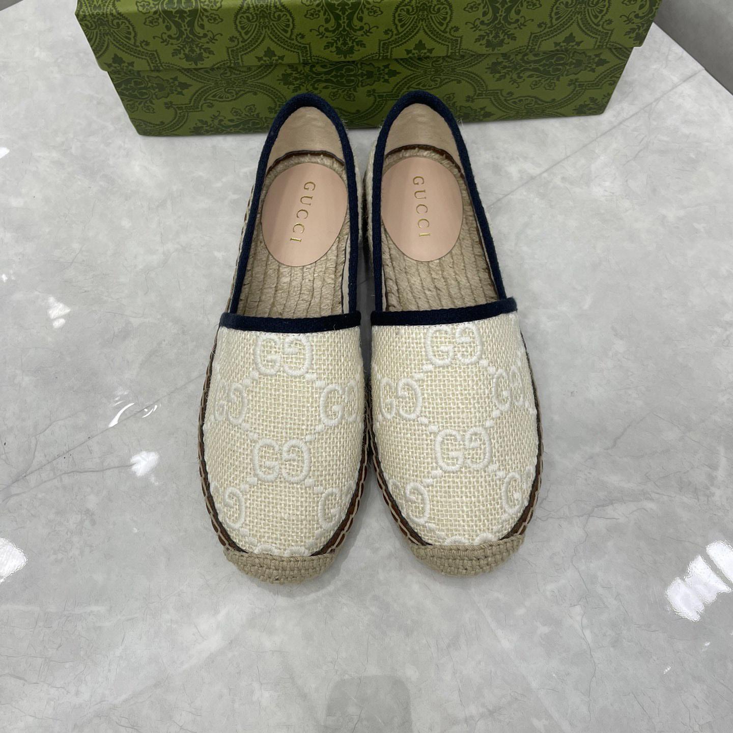 Gucci GG Embroidered Canvas Espadrilles - DopestKickz