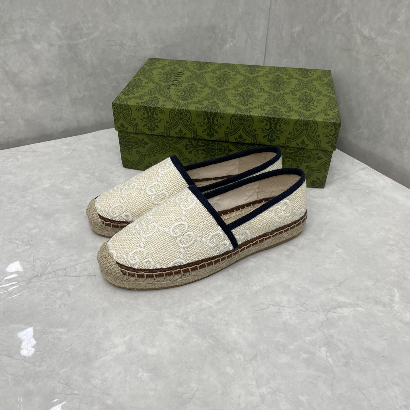 Gucci GG Embroidered Canvas Espadrilles - DopestKickz