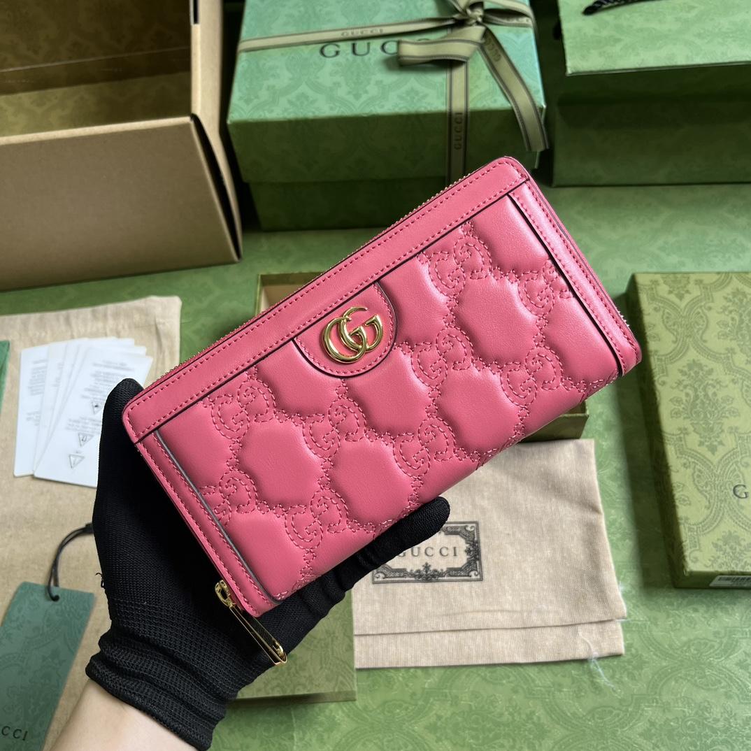 Gucci GG Matelasse Zip-around Wallet - DopestKickz