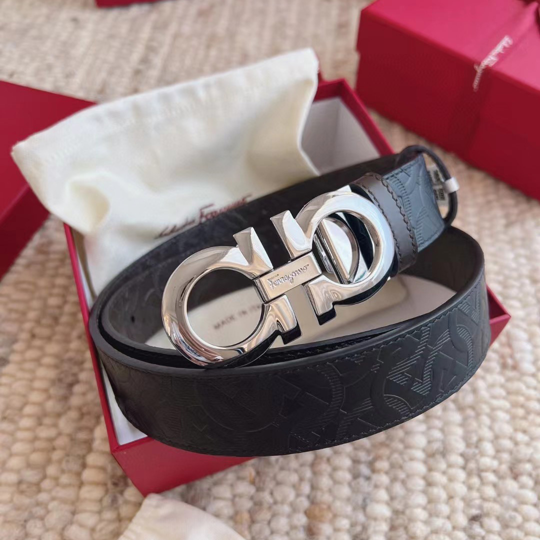Ferragamo Reversible Leather Belt - DopestKickz