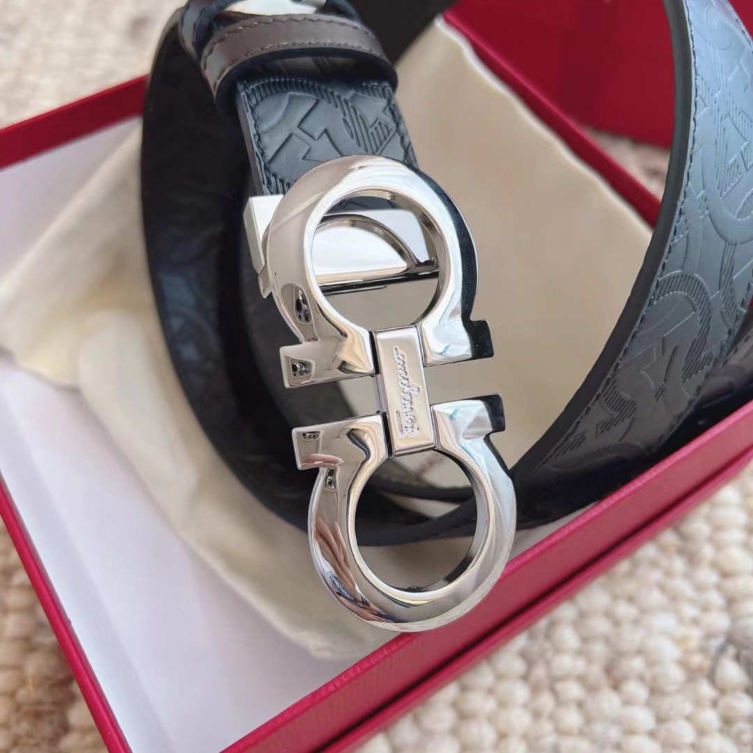 Ferragamo Reversible Leather Belt - DopestKickz