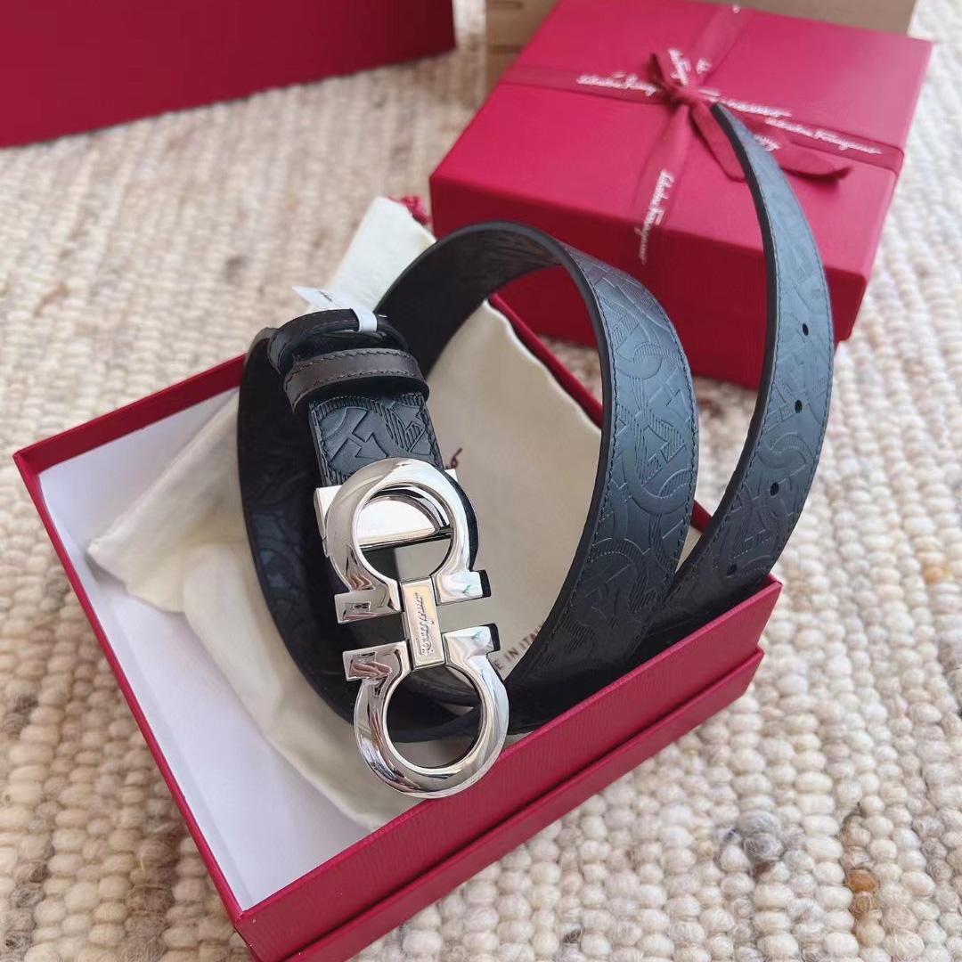 Ferragamo Reversible Leather Belt - DopestKickz