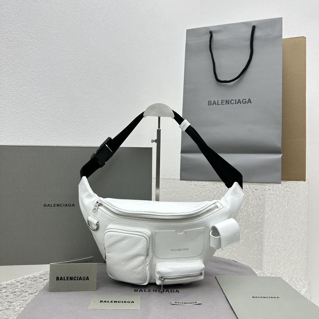 Balenciaga Superbusy Beltpack In White - DopestKickz