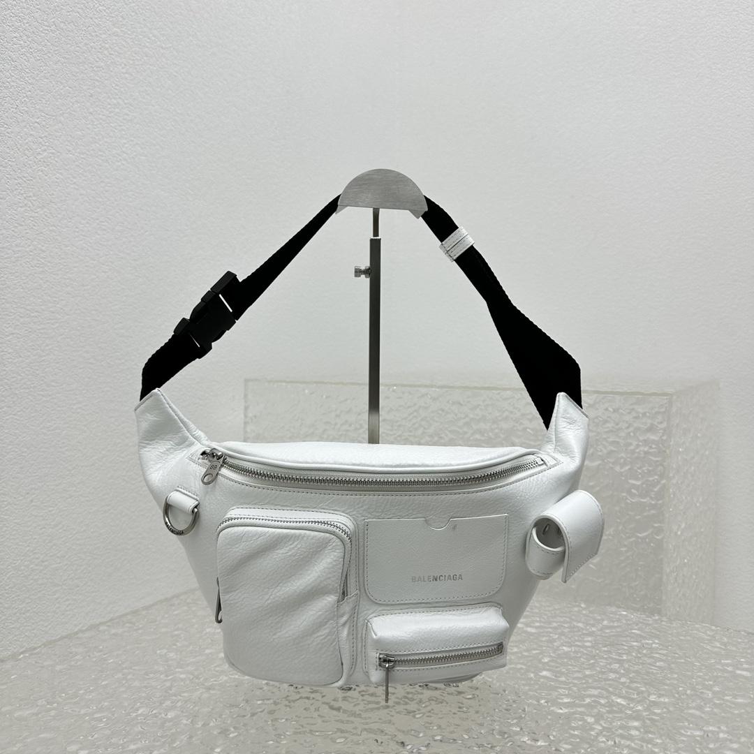 Balenciaga Superbusy Beltpack In White - DopestKickz