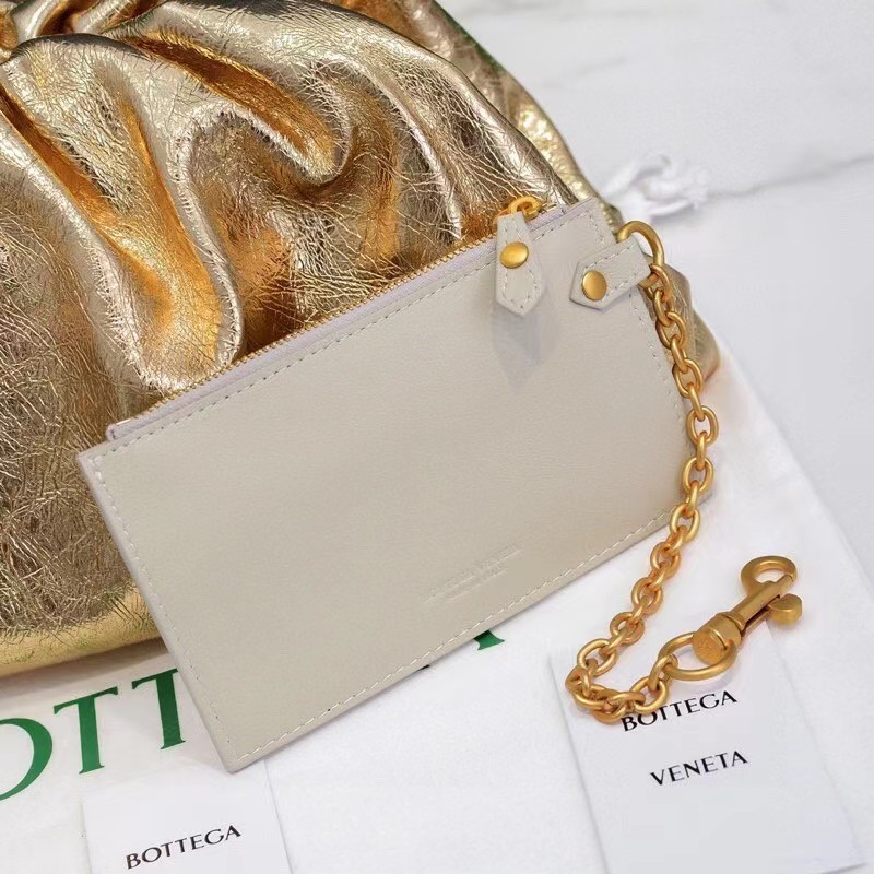 Bottega Veneta Metallic Leather Pouch Clutch Bag(38-20-8.5cm) - DopestKickz
