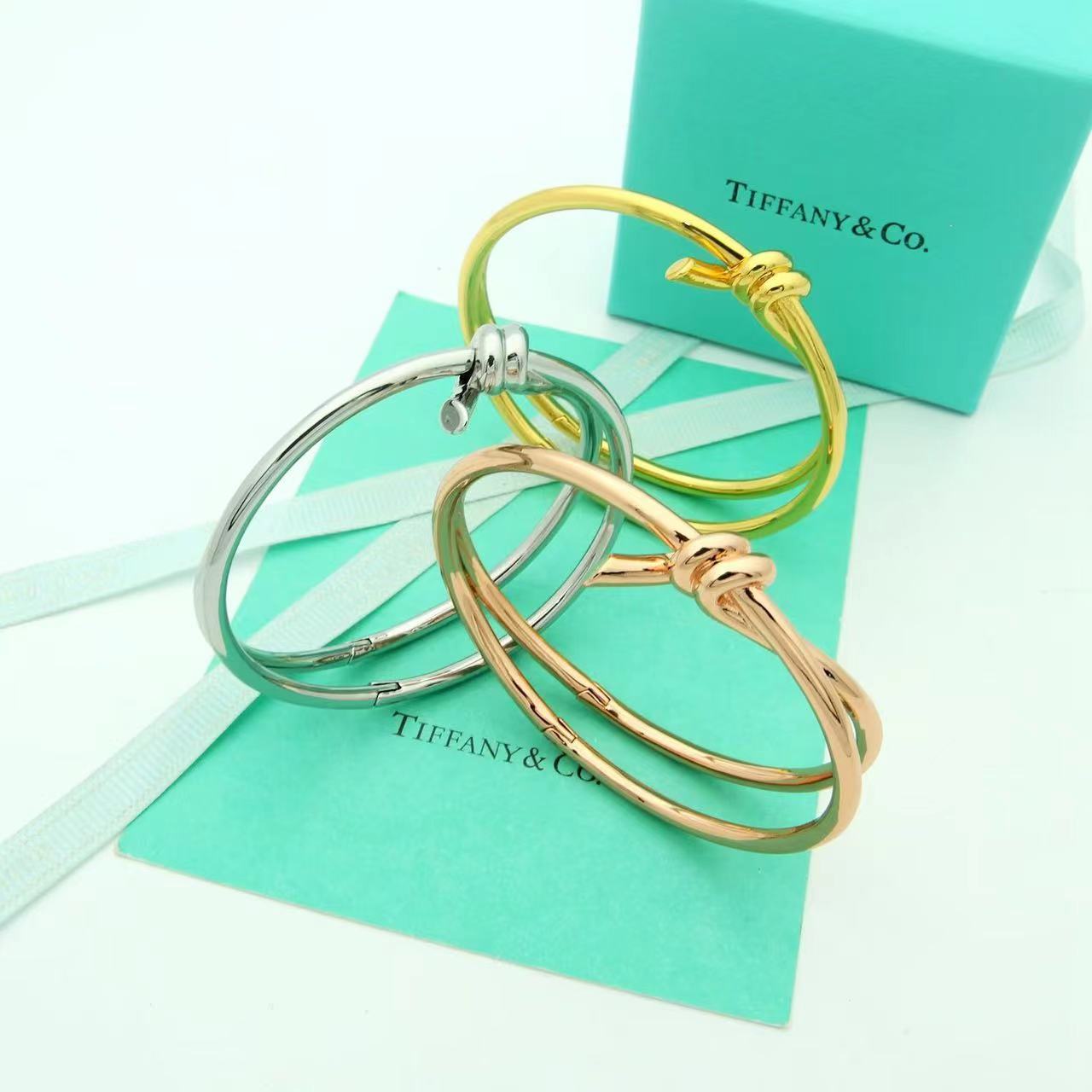Tiffany&CO Tiffany Knot Double Row Hinged Bangle  - DopestKickz