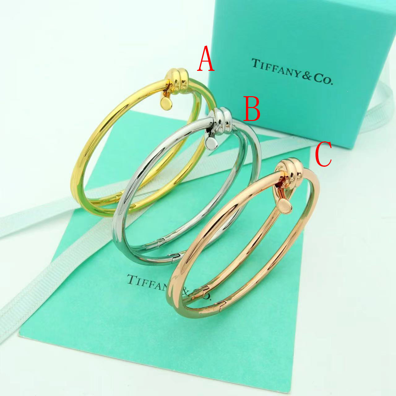 Tiffany&CO Tiffany Knot Double Row Hinged Bangle  - DopestKickz