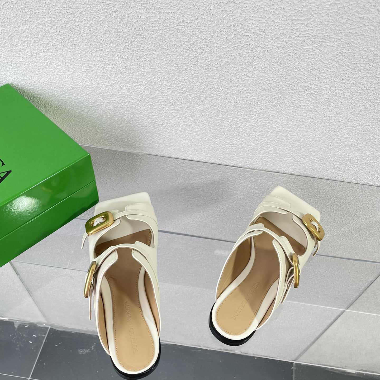 Bottega Veneta Stretch Buckle Mule Sandal Flat - DopestKickz