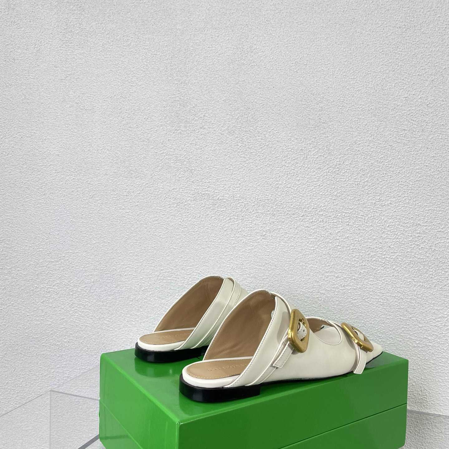 Bottega Veneta Stretch Buckle Mule Sandal Flat - DopestKickz