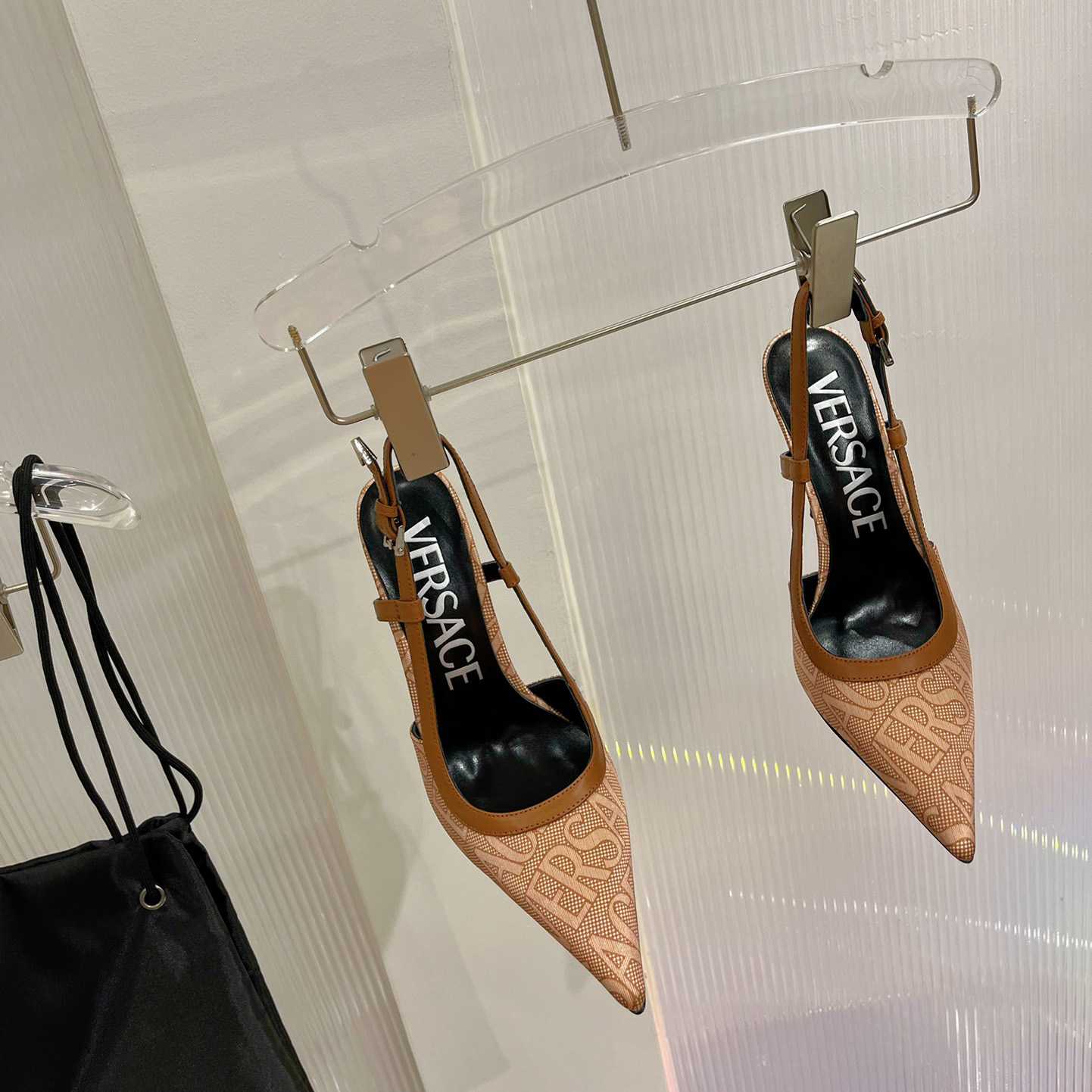 Versace Logo-jacquard 110mm Slingback Pumps - DopestKickz