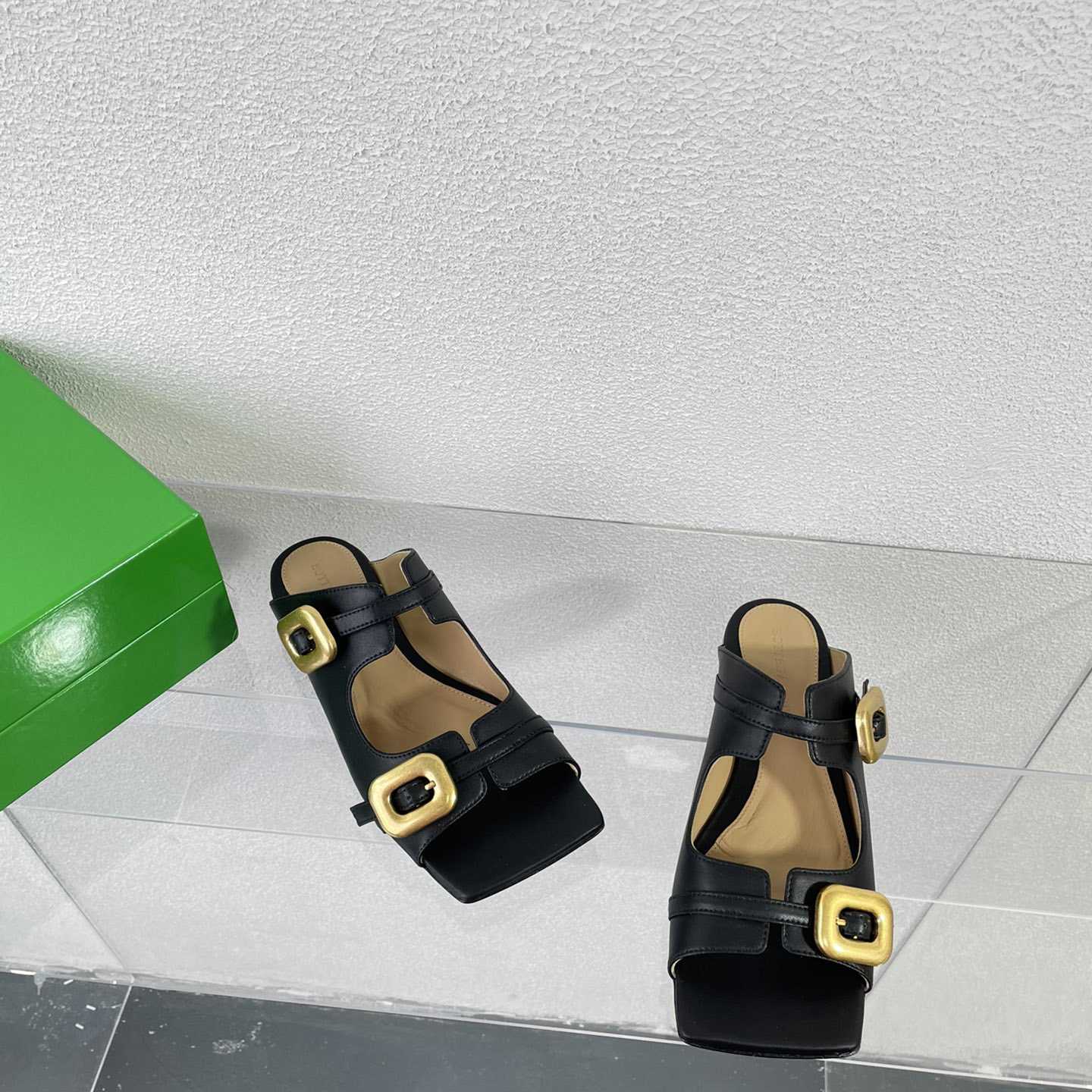 Bottega Veneta Stretch Buckle Mule Sandal Flat - DopestKickz