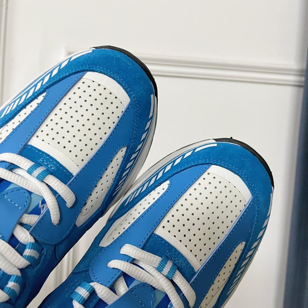 Burberry Leather, Suede and Check Sneakers - DopestKickz