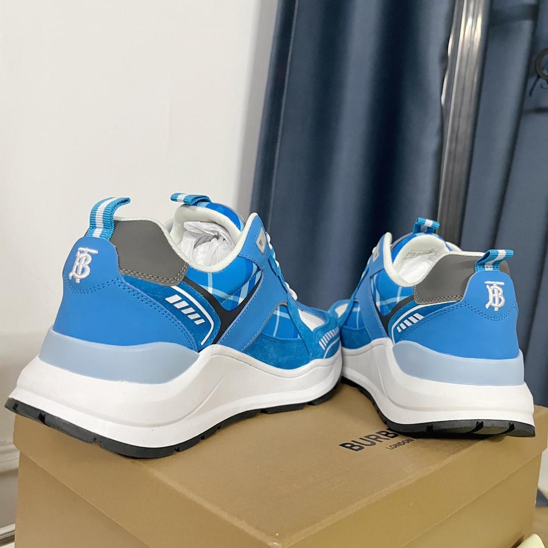 Burberry Leather, Suede and Check Sneakers - DopestKickz