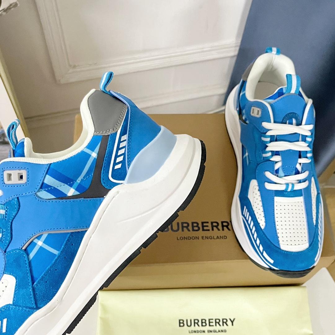 Burberry Leather, Suede and Check Sneakers - DopestKickz