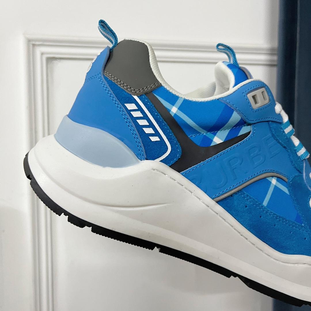 Burberry Leather, Suede and Check Sneakers - DopestKickz