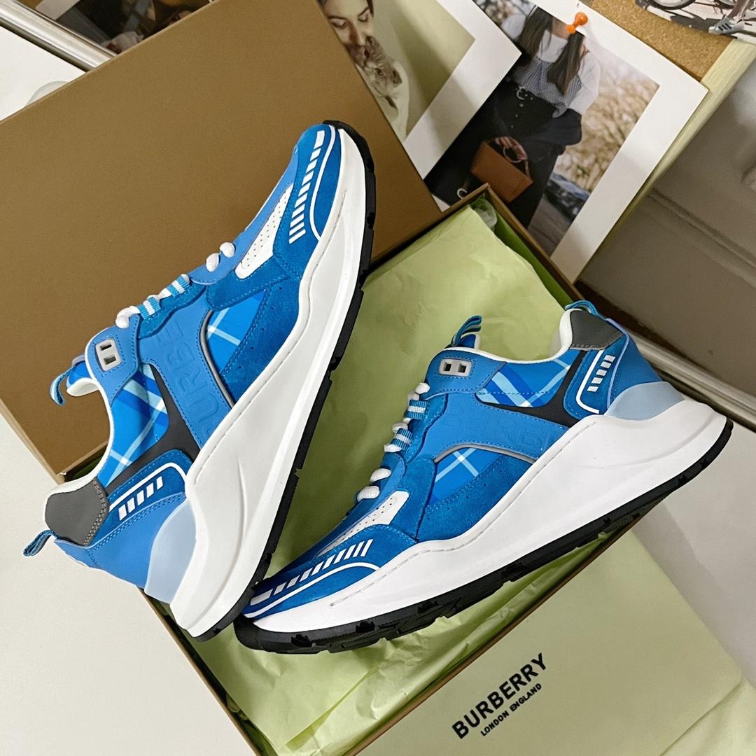 Burberry Leather, Suede and Check Sneakers - DopestKickz