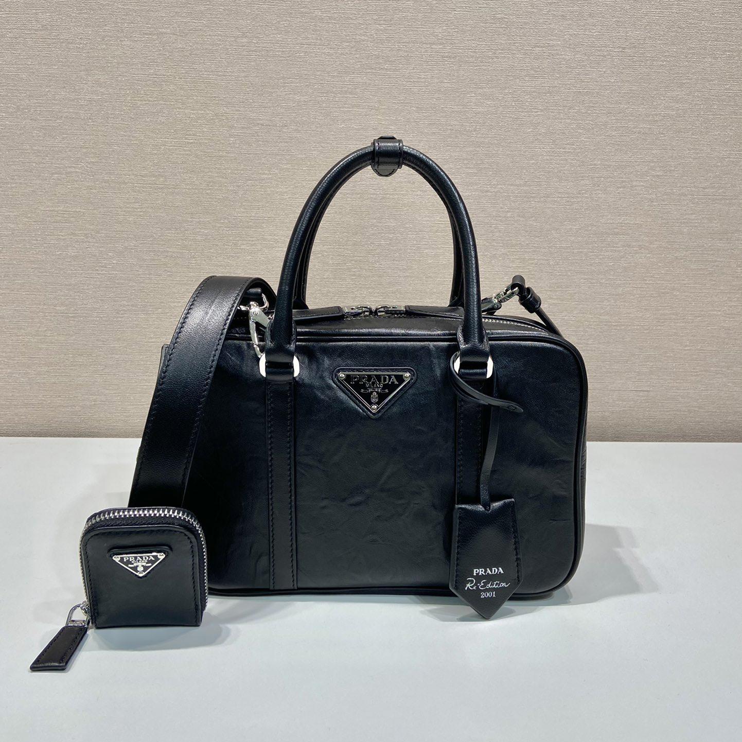 Prada Medium Antique Nappa Leather Top Handle Bag - DopestKickz