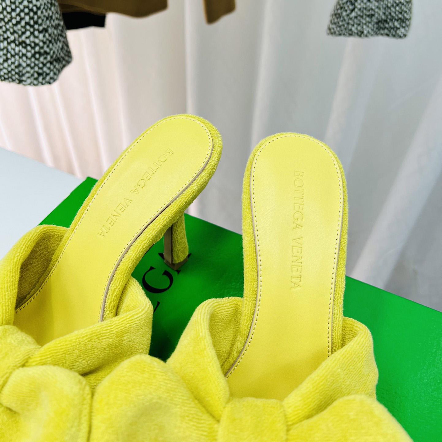 Bottega Veneta Yellow Heeled Sandals - DopestKickz