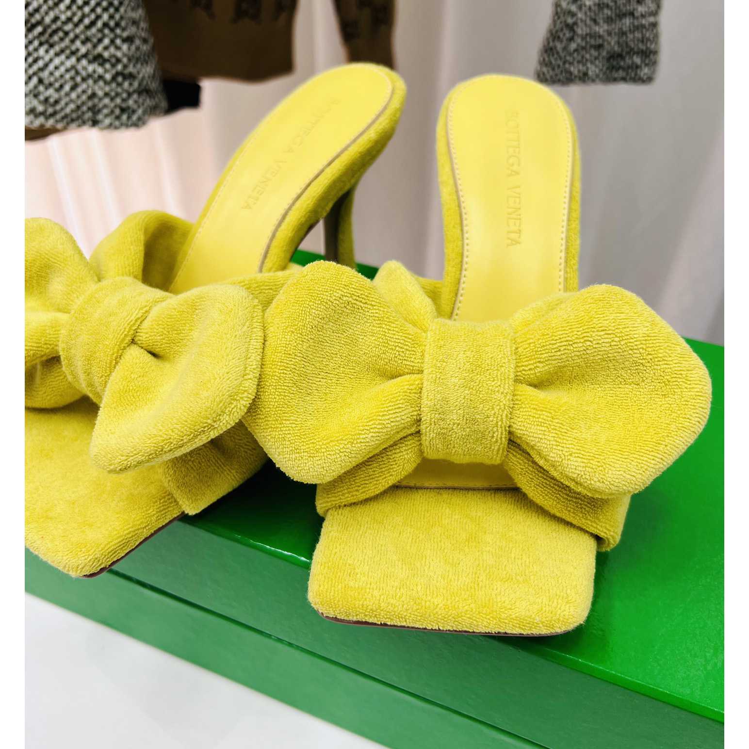 Bottega Veneta Yellow Heeled Sandals - DopestKickz