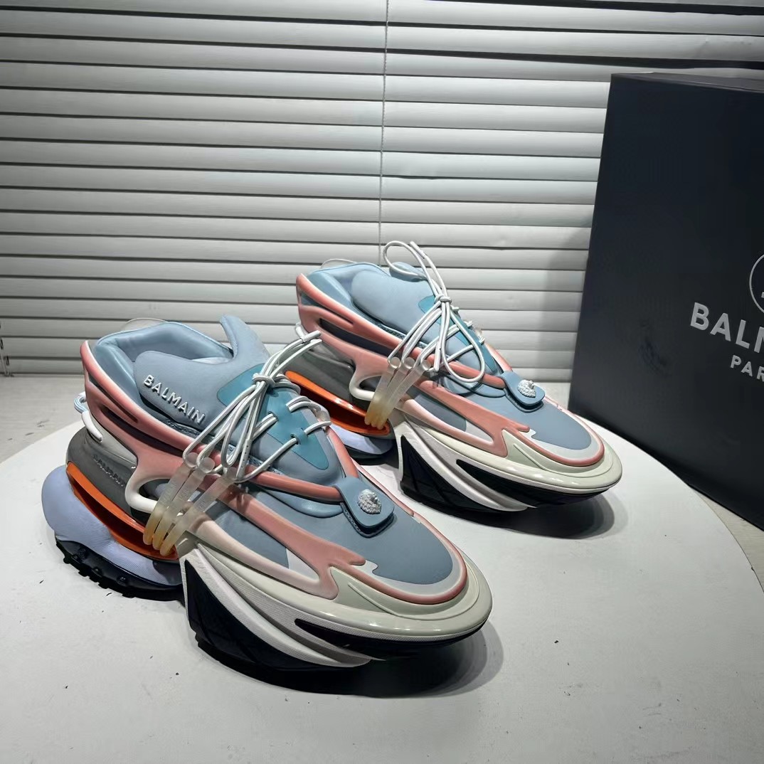 Balmain Unicorn Trainers In Two-tone Neoprene - DopestKickz