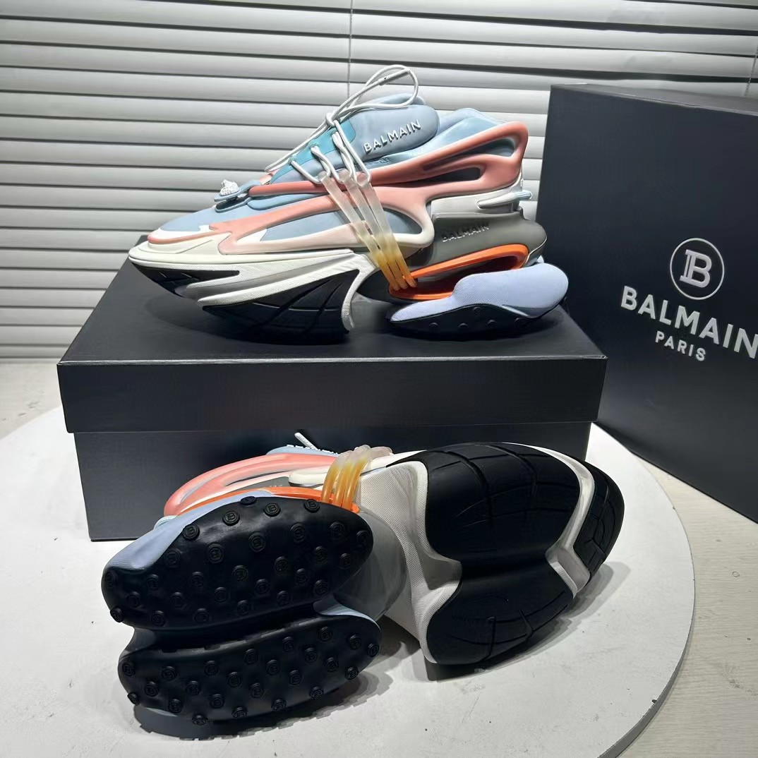 Balmain Unicorn Trainers In Two-tone Neoprene - DopestKickz
