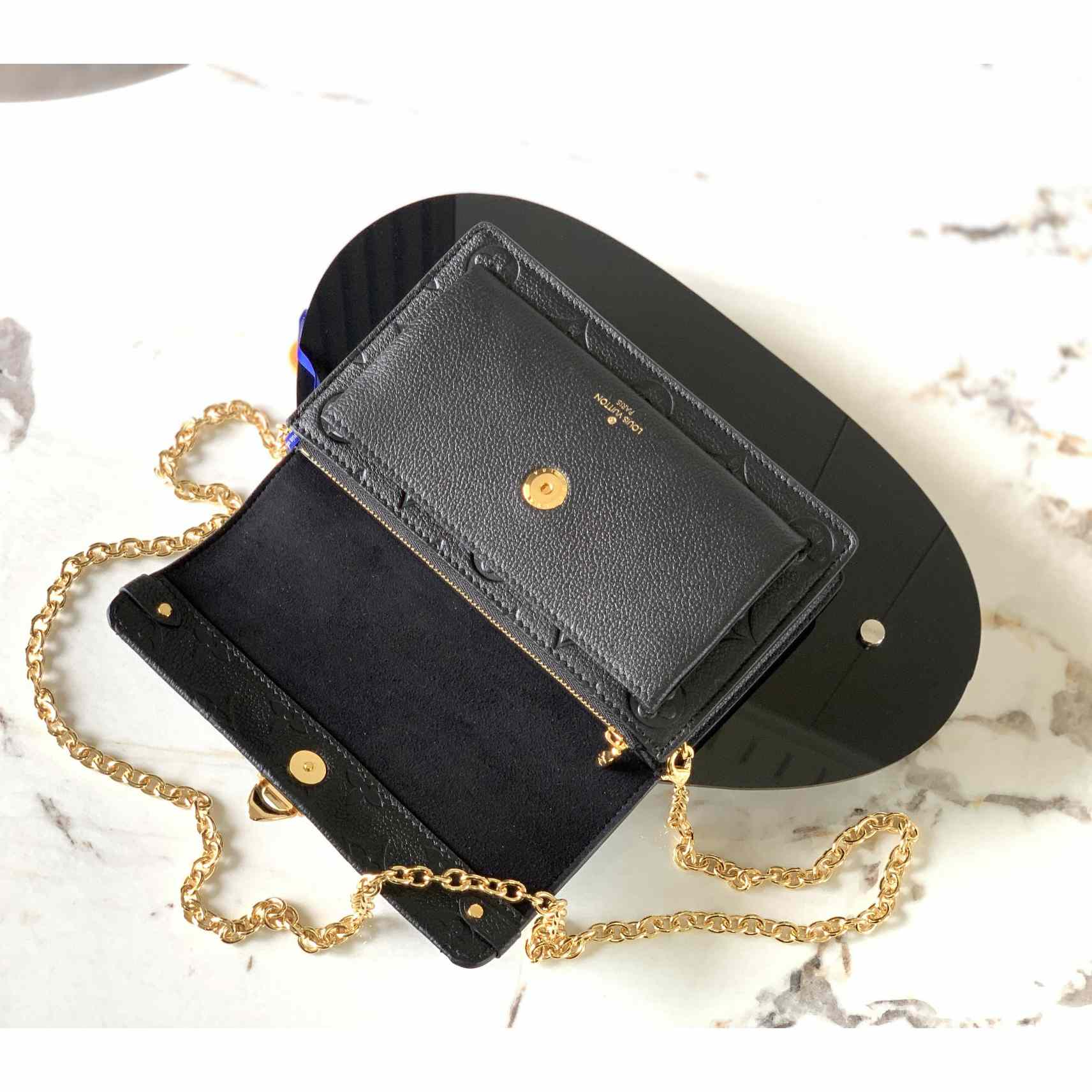 Louis Vuitton Black Monogram Empreinte Leather Vavin Wallet On Chain (19x 12.5 x 4 cm)    M67839 - DopestKickz