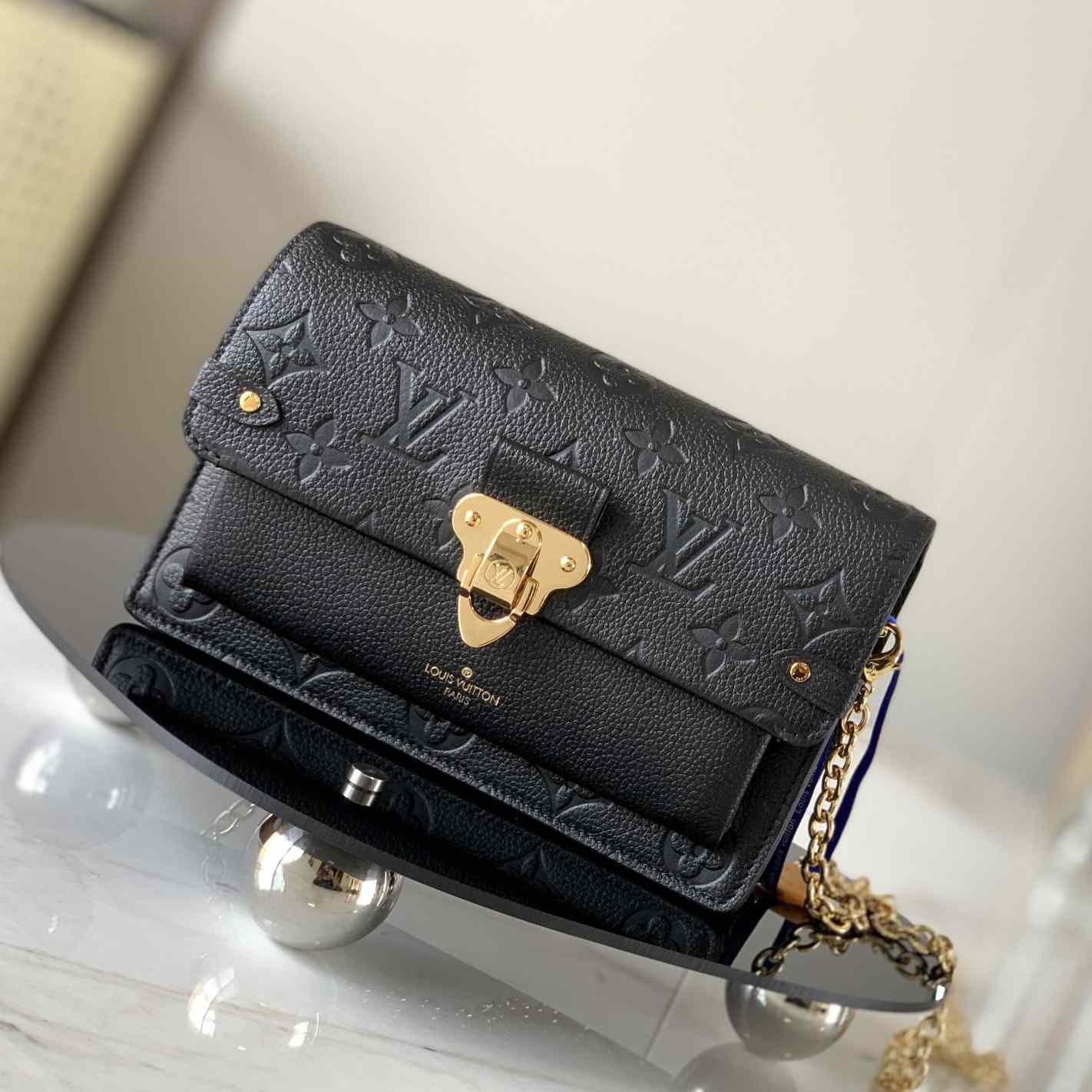 Louis Vuitton Black Monogram Empreinte Leather Vavin Wallet On Chain (19x 12.5 x 4 cm)    M67839 - DopestKickz