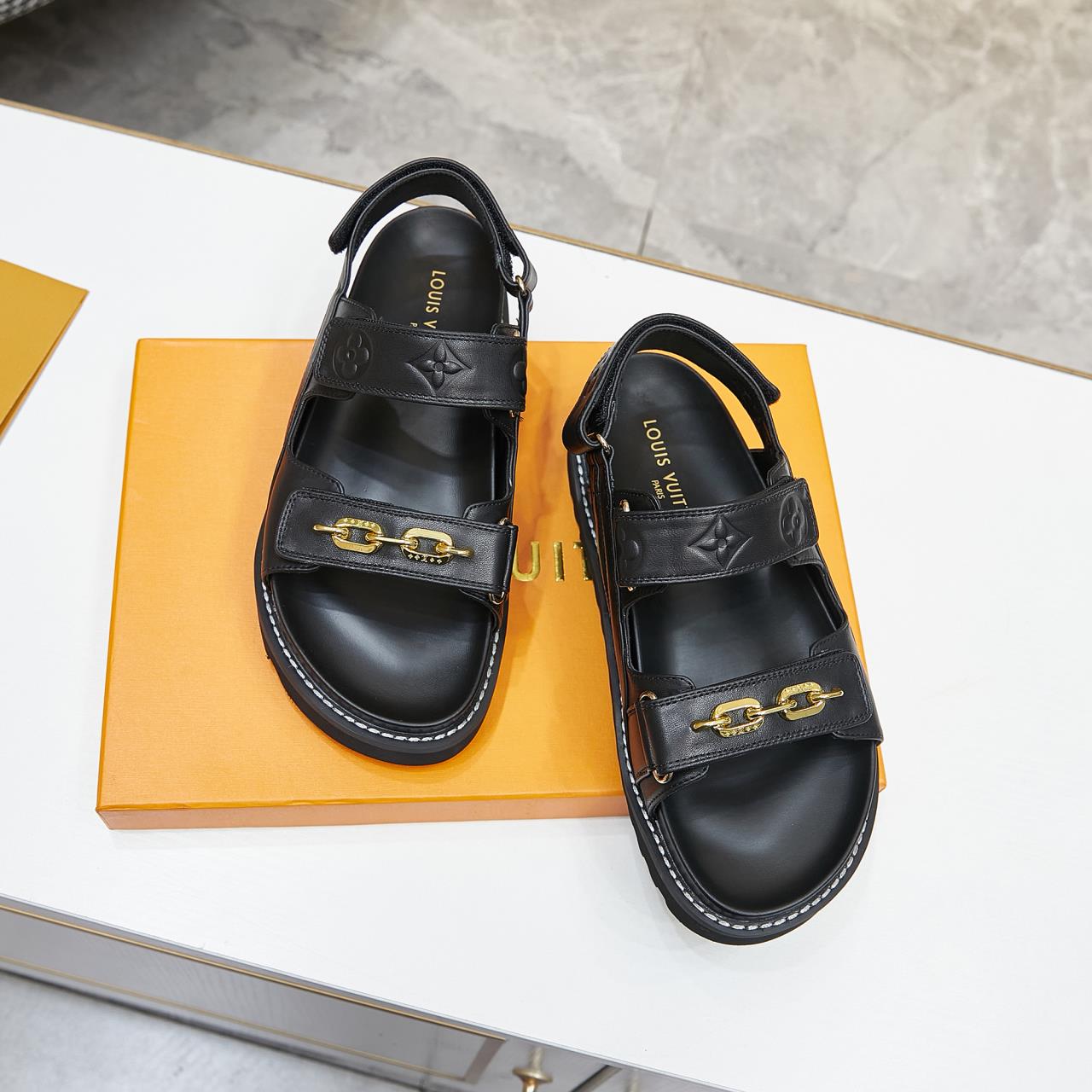 Louis Vuitton Paseo Flat Comfort Sandal   1AB3QE - DopestKickz