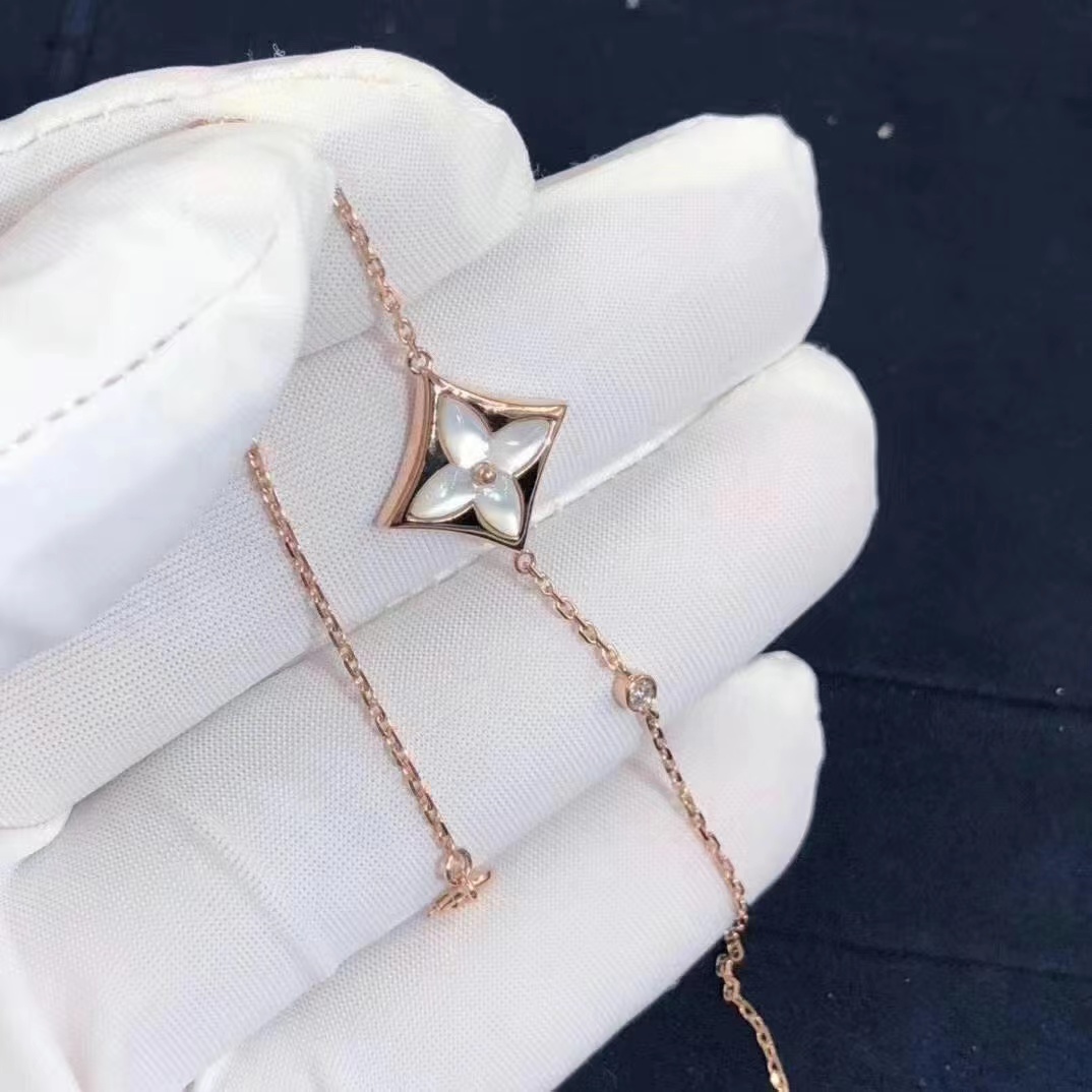 Louis Vuitton Color Blossom Star Bracelet, Pink Gold And White Mother-of-pearl   Q95466 - DopestKickz