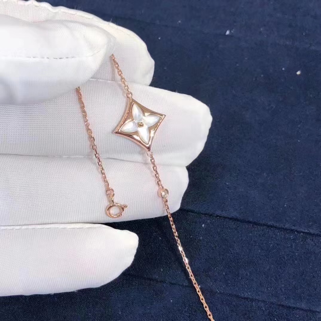 Louis Vuitton Color Blossom Star Bracelet, Pink Gold And White Mother-of-pearl   Q95466 - DopestKickz