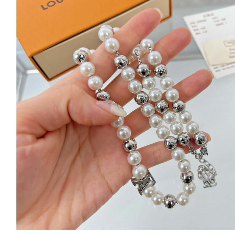 Louis Vuitton Monogram Pearls Necklace    M01157 - DopestKickz