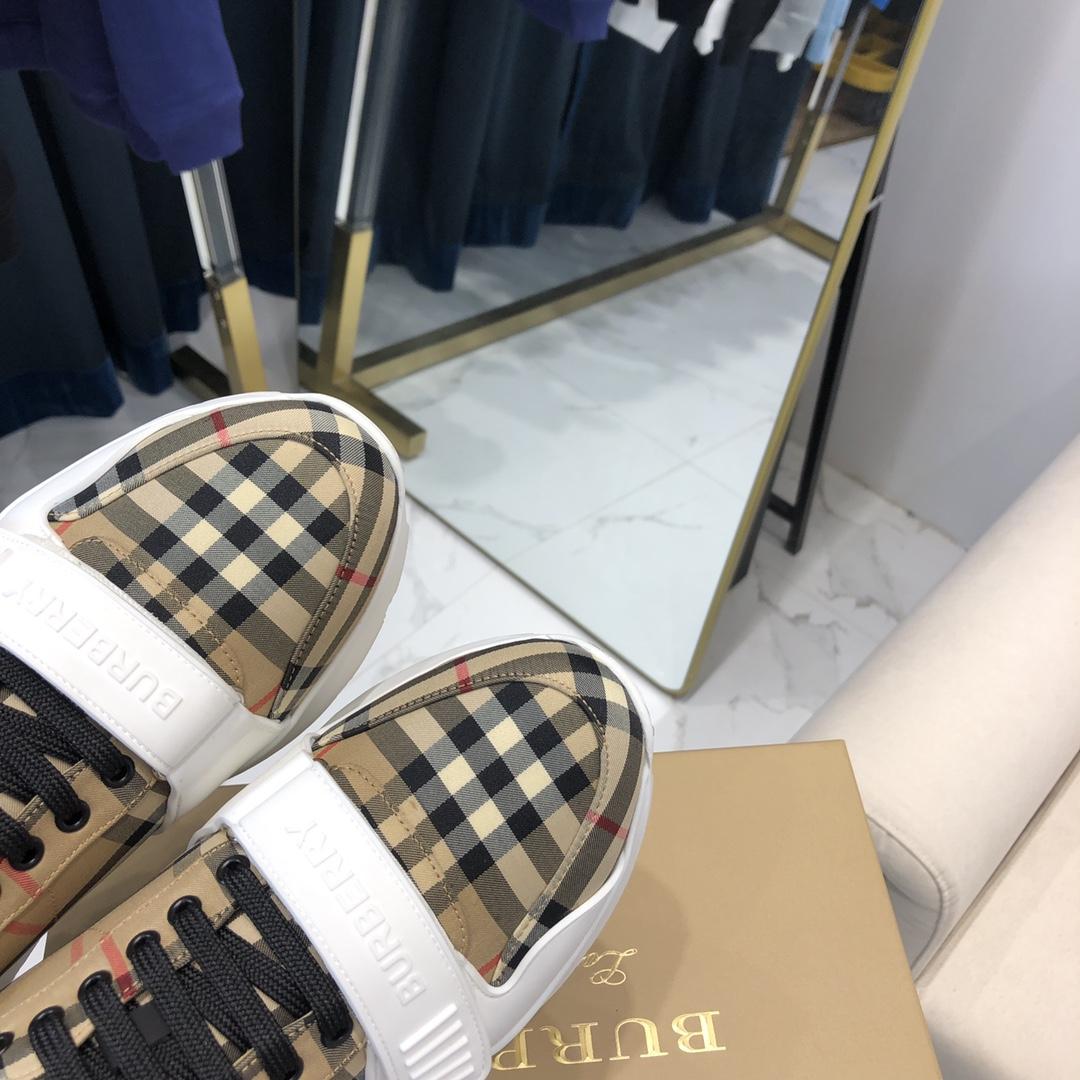 Burberry Check, Suede and Leather Sneakers - DopestKickz