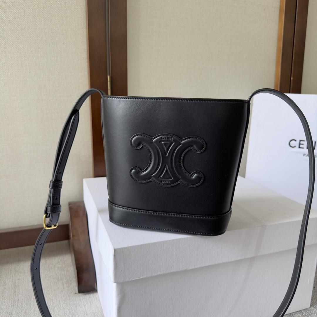 Celine Mini Bucket Cuir Triomphe In Smooth Calfskin  - DopestKickz